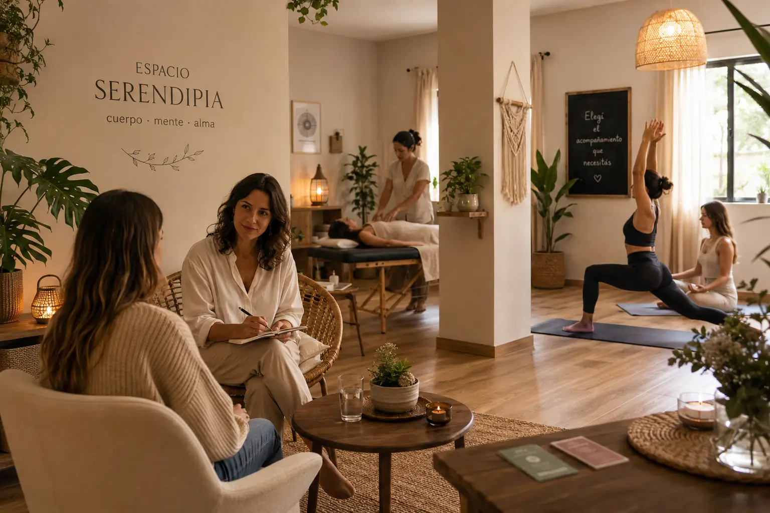 Profesionales y actividades en Espacio Serendipia
